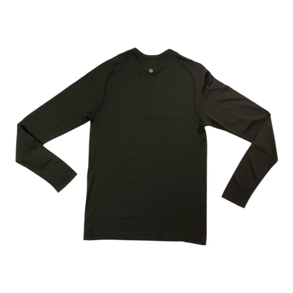 Lululemon Metal Vent Tech Long‎ Sleeve Henley Black M3AM3S Size Small